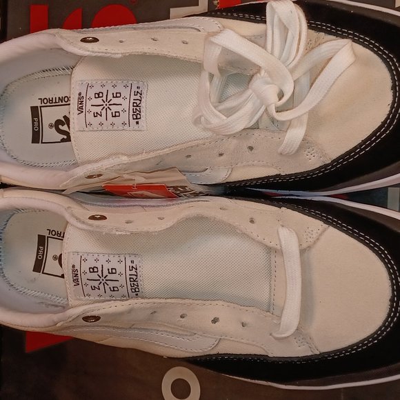 Vans Berle Pro Marshmallow Black Suede Canvas Men's 13 Rare VN0A3WKXKIG - Picture 8 of 11